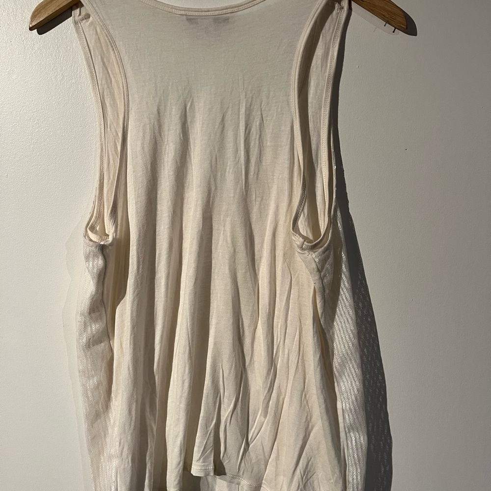 Banana Republic Cream Tank Top Relaxed Backless Style